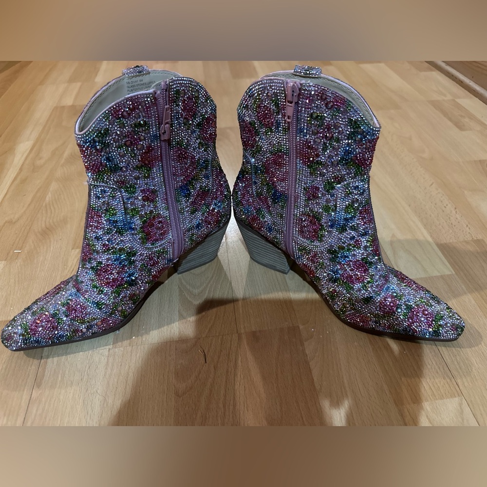 Brand New Betsey Johnson Rhinestone Cowboy Boots 🤠 - Picture 2 of 9